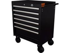 New Halfords Advanced 6 Six Drawer Tool Box Cabinet on Wheels Chest Black 570413