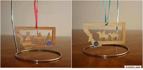 Lot wood christmas - lot, 2x
