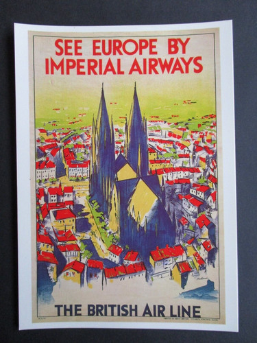 Postcard imperial airways see - imperial,