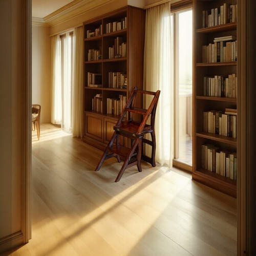Solid mahogany library - mahogany,