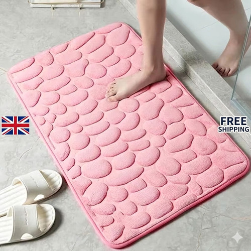 Pebble memory foam bath mat - pebble,