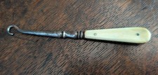Victorian/Edwardian Short Animal Bone Handle Button Hook