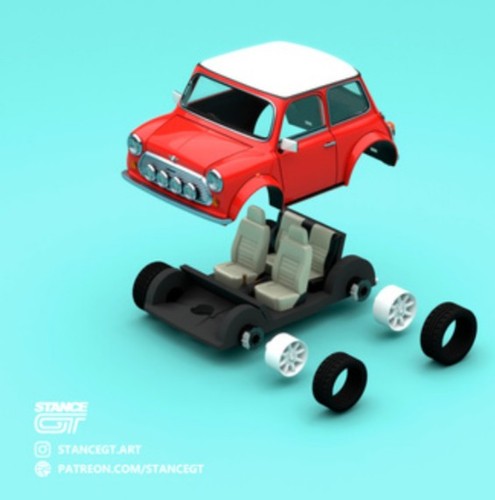 Mini cooper model kit - cooper, car