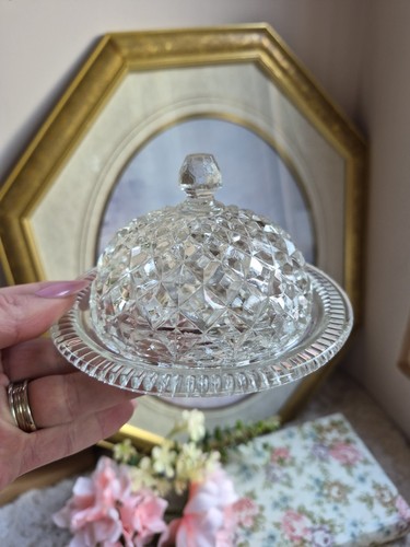 Vintage clear pressed - pressed, glass
