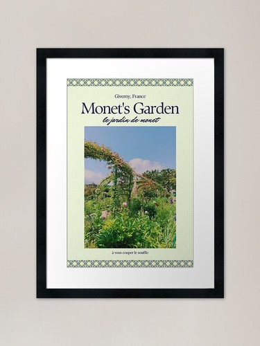 Monet garden france poster - france,