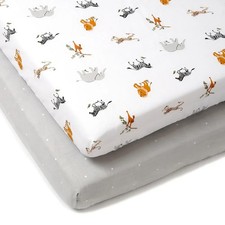 Clair de Lune Jungle Dream 2 Pack Fitted Cot Bed Sheets - 140 x 70 cm