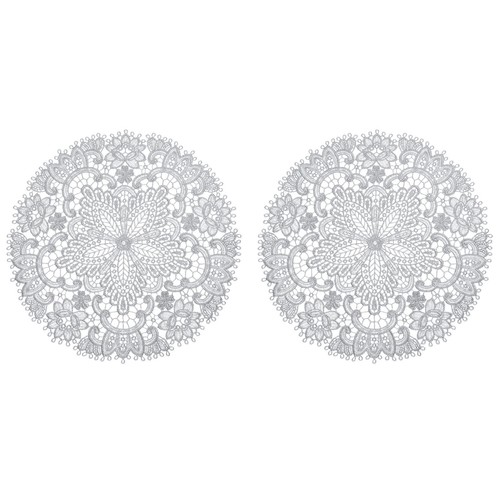 2pcs retro lace placemats - 2pcs,
