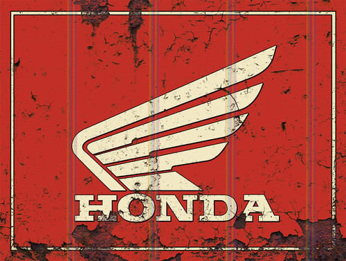 Honda retro tin metal - tin,