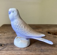 Vintage Porcelain Blue Budgies/Budgerigar
