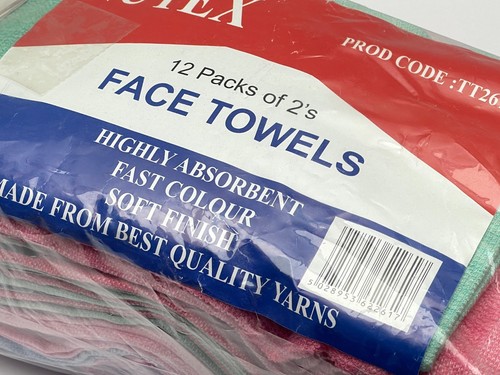 Job lot x24 face towels - job, of