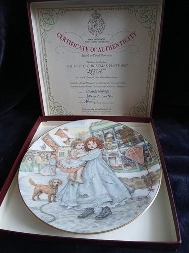 Nspcc christmas plate 1987 - christmas,