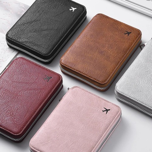Zippered passport holder large - holder,