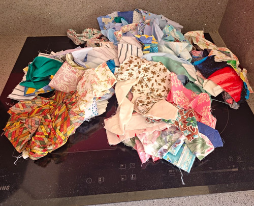 500g multicolour mixed fabric - mixed,