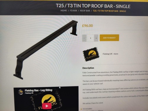 Flatdog t25 t3 tin top - vw,