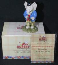 Boxed Rupert Bear by Royal Doulton Figure - RB2 Pretending to be an Outlaw