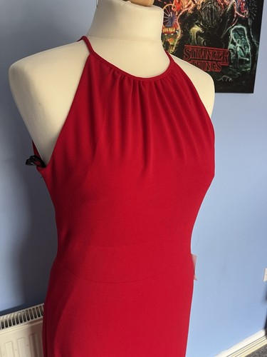 Red halterneck dessy - red,