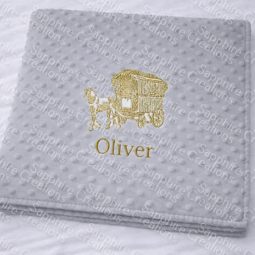 Grey embroidered baby - embroidered,