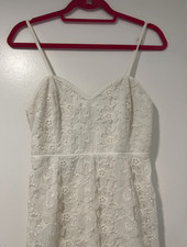 Buttons White Lace Summer Maxi