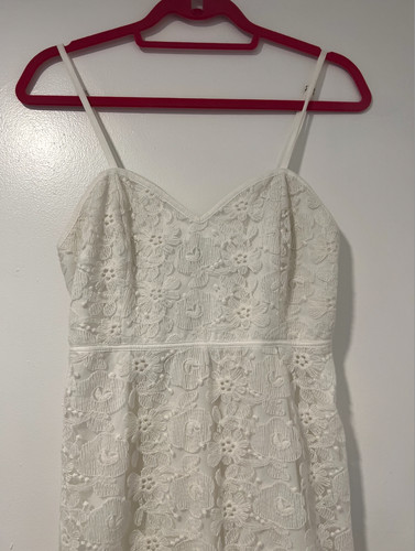 Buttons white lace - white, maxi