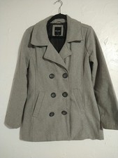Me Jane Pea Coat Ladies L Gray