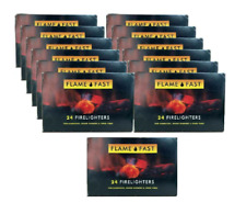 Fire Lighters X 144 FlameFast 6X24 Packs Long Burning Firelighter Bulk Hotspot