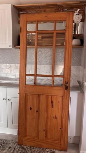 Solid pine glass - pine, 1980s