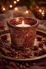 Burgundy Mosaic Glass Tea