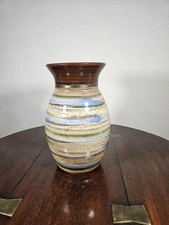 Vintage 1970's Alvingham Studio Pottery Large Multicoloured Vase