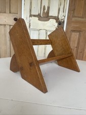Vintage Oak Book Trough Book Stand Table Top Book Rest