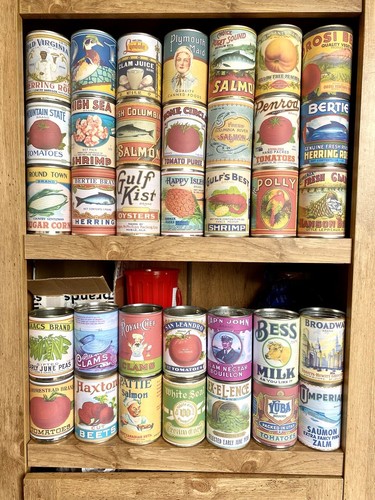 Vintage food cans antique - cans,