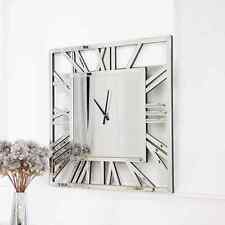 Large Silver Square Mirrored