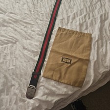 Vintage Mens Gucci Belt Size 90/36 In Signature Gucci Colours With Metal Buckle