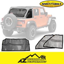 Smittybilt Cloak Mesh Rear & Sides For 07-18 Jeep Wrangler JKU 4 Door 95501 Blk