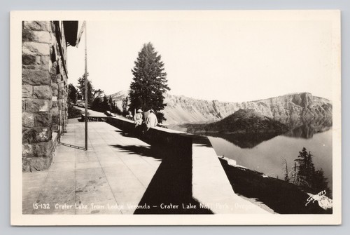 Crater lake from lodge - lodge, veranda