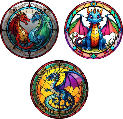 Dragons decorative stained - decorative,