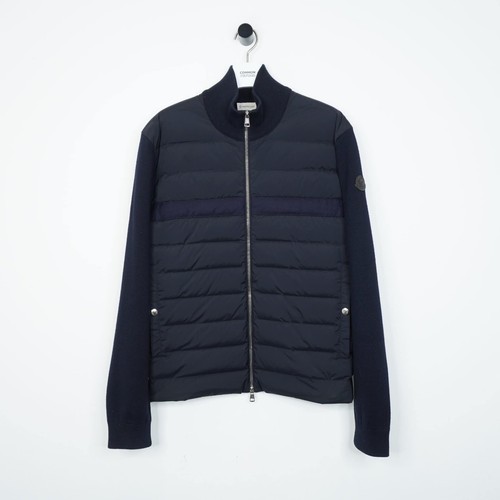 Moncler navy down nylon panel - moncler,