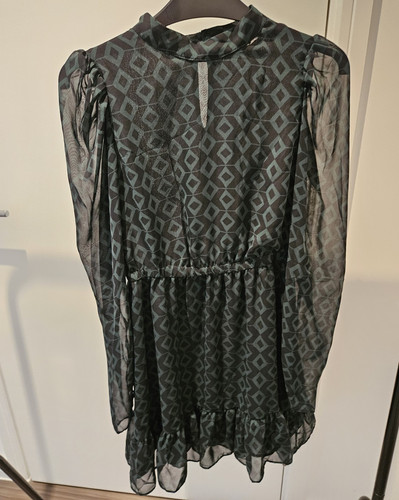 Zara black green geometric - black,