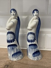 USSR Russian Soviet Gzhel Blue