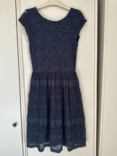 Next Navy Lace Knee Length Dress – UK 6