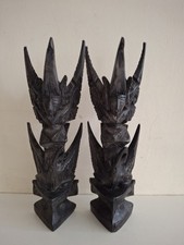Pair Of Hand Carved Wooden