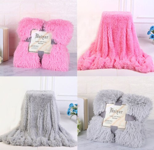 Large faux fur blanket - fur, soft