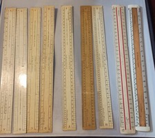 9 x Vintage Rulers  Harper & Tunstall WhSmith  thin Eyre & Spottiswoode 12" 30cm