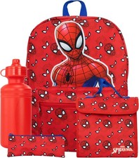 Marvel Kids Spiderman Backpack | 4 Piece School Bag Set I... 