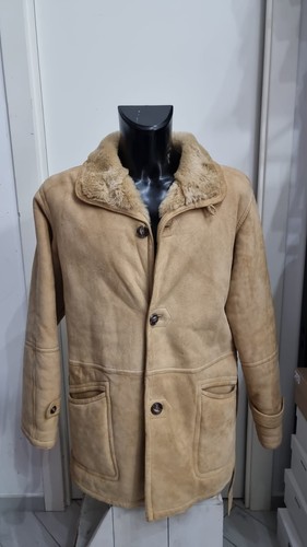 Beige shearling coat - beige, for