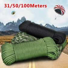 31-100M 4mm Basha Paracord Parachute Cord Lanyard 7Strand Core Tent Camping Rope