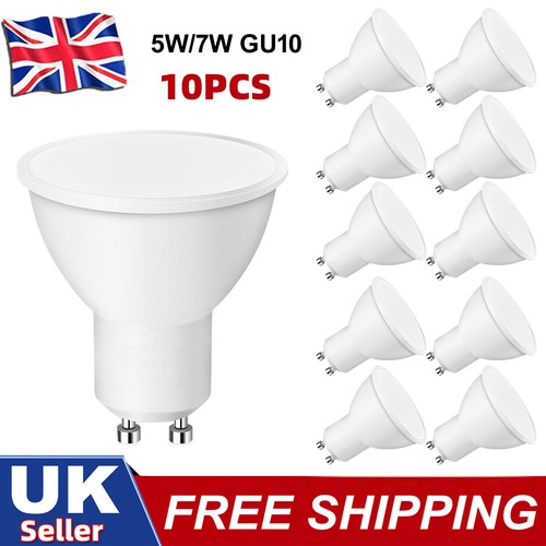 10x led gu10 light bulbs - bulbs, 7w