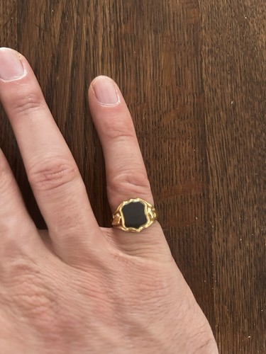 Carat signet ring black - signet,