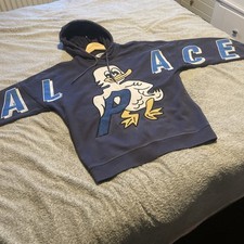 Palace Duck Out Hoodie Navy Blue Size Medium Excellent Condition