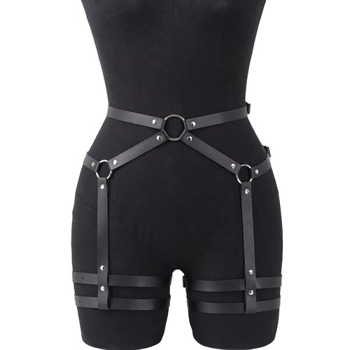Womens leather leg harness - womens, pu