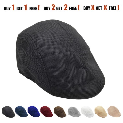 British linen baker boy hat - british,